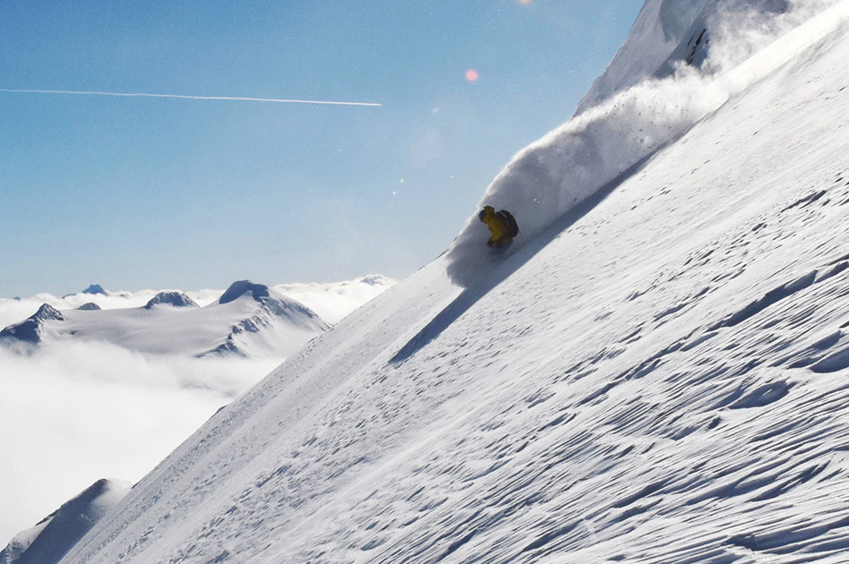 Skiing at the Durrand Glacier Chalet