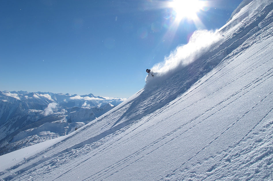 Skiing at The Durrand Glacier Chalet