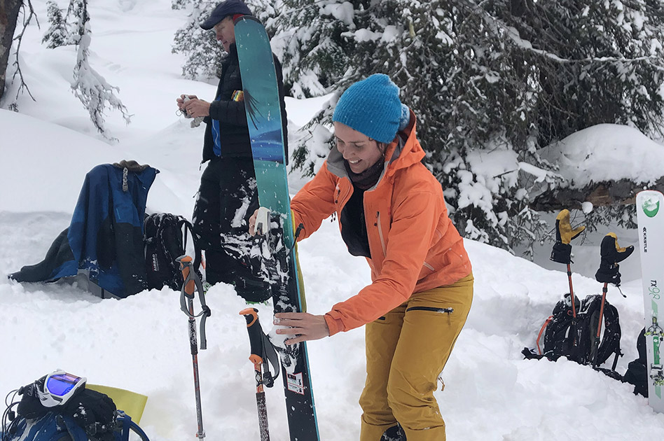 Powder skiing at The Durrand Glacier Chalet