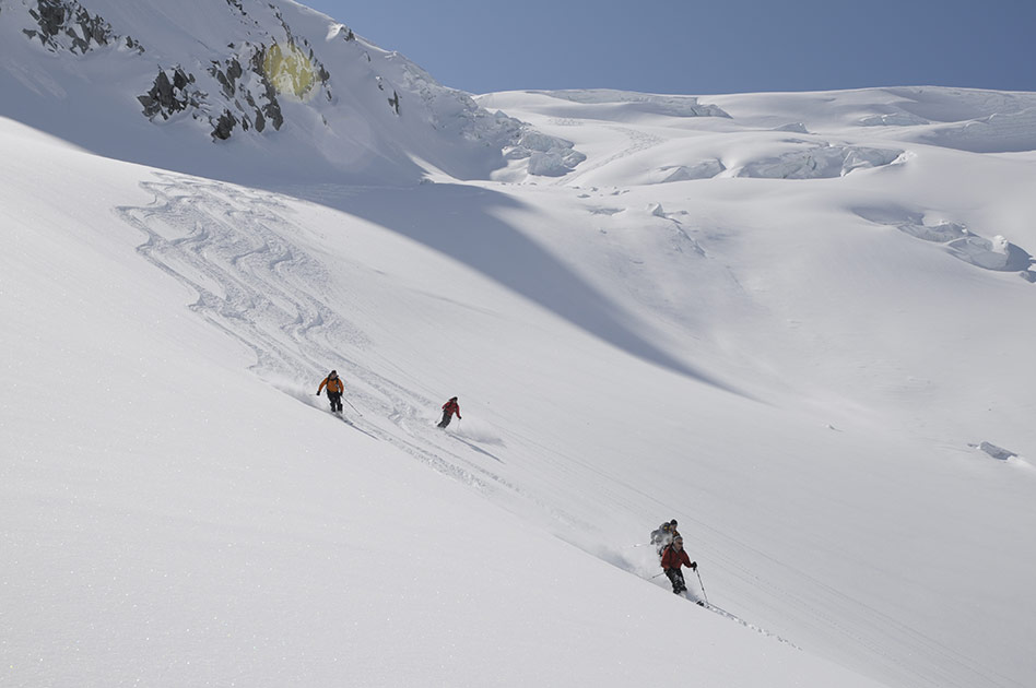 Skiing at The Durrand Glacier Chalet