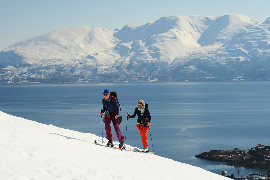 Ski Lyngen Alps in northern Norway