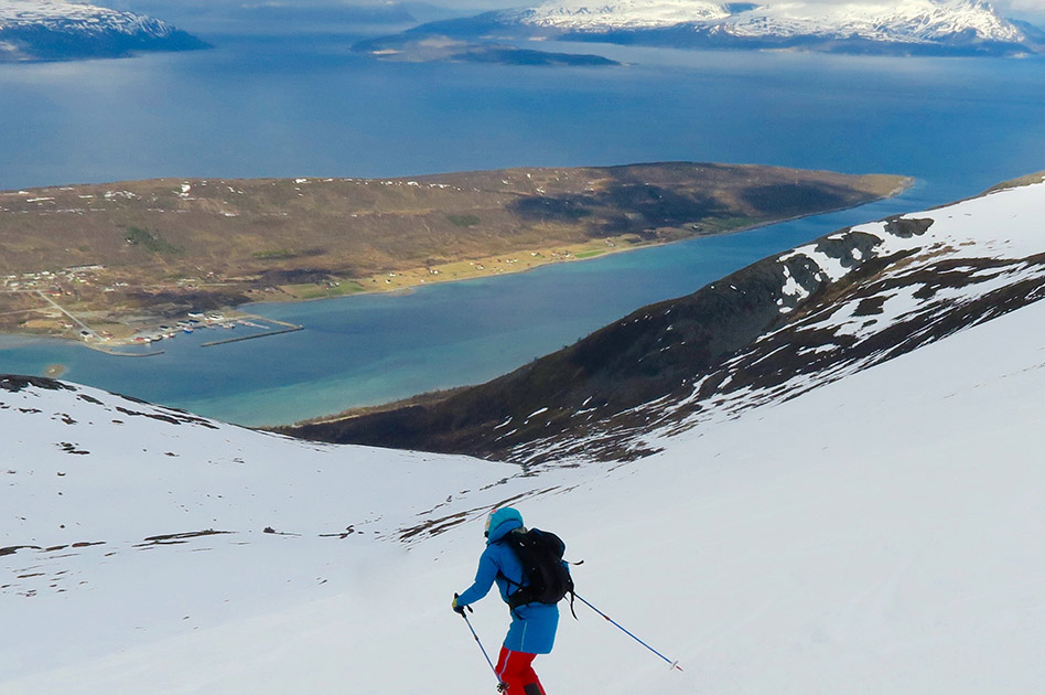 Ski Lyngen Alps in northern Norway